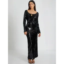 Quiz Black Embellished Dress-picture-33