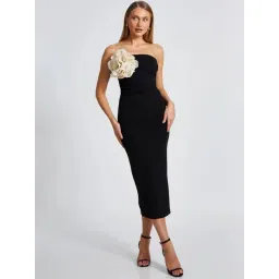 Quiz Black Plain Dress-picture-36