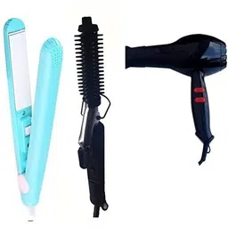 quktion Combo of Mini Hair Straightener, Hair Dryer and Hair Curler 471(Multicolour) Personal Care Appliance Combo-picture-35