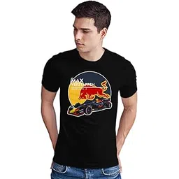 quote marshals Men's F1 Max Verstappen Round Neck Black T-Shirt-picture-21