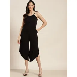 Qurvii Black Basic Jumpsuit-picture-38