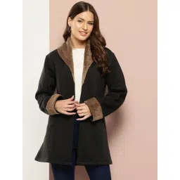 Qurvii Black Plain Jacket-picture-10