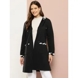 Qurvii Black Printed Jacket-image-17