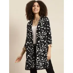 Qurvii Black Printed Shrug-picture-29