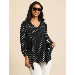 Qurvii Black Printed Top-image-8