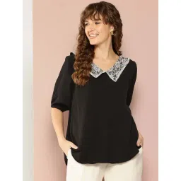 Qurvii Black Regular Fit Top-picture-39