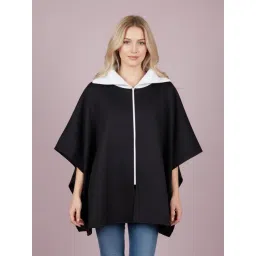 Qurvii Black Solid Three-Quarter Sleeves Jacket-picture-35