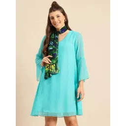 Qurvii Blue Casual Dress-picture-20