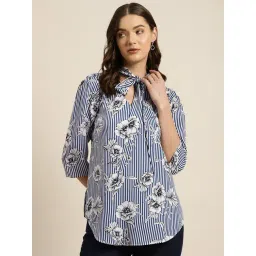 Qurvii Blue Striped Top-picture-37