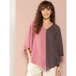 Qurvii Colourblocked Flared Sleeves Top-picture-19
