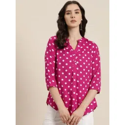 Qurvii Magenta Printed Top-picture-46
