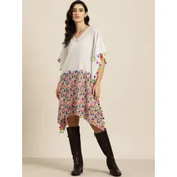 Qurvii Multicolor Floral Print Kaftan Dress-picture-29