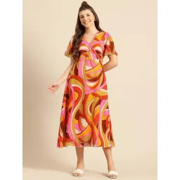 Qurvii Multicolor Printed Casual Dress-picture-48