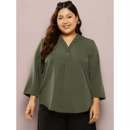 Qurvii + Olive Regular Fit Shirt-picture-47