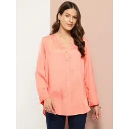 Qurvii Peach Plain Top-picture-46