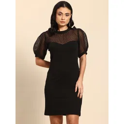 Qurvii Puff Sleeve Bodycon Dress-picture-12