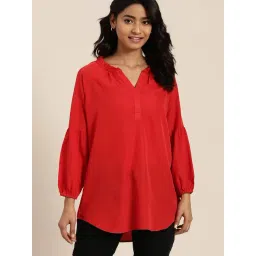 Qurvii Red A-Line Top-picture-30