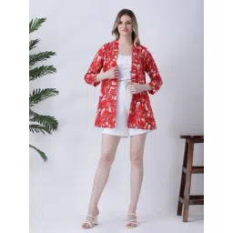 Qurvii Red Printed Shrug-picture-11