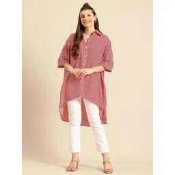 Qurvii Red Striped Tunic-picture-43