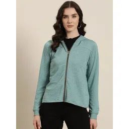 Qurvii Sea Green Front-Open Hoodie-picture-37