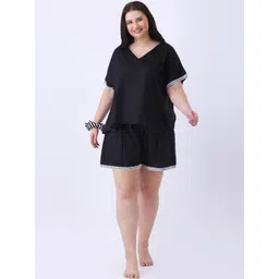 Qurvii+ V-Neck Top & Shorts Co-rds Set-picture-31