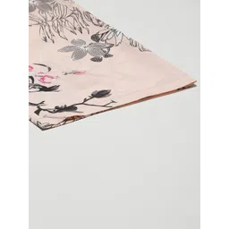 Qurvii Women Peach-Coloured & Black Floral Printed Cropped Palazzos image 2