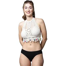 quttos PrettyCat Women Crochet Top Bralette Knit Bra Bikini Set-picture-19