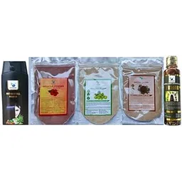 QYKKARE Hair Care Kit of Hair Oil, Shampoo, Amla, Shikakai,Hibiscus Powder (700 g) for strong and shiny hair-picture-13