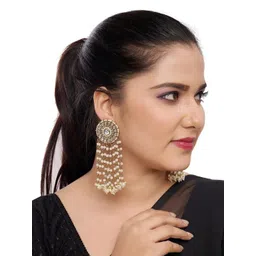 R A Enterprises Women White Earrings-picture-14