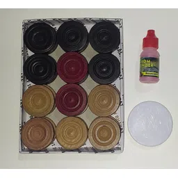 r c enterprises CARROM COINS (WOODEN) Carrom Pawns-picture-16