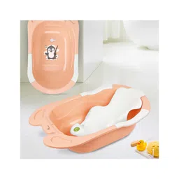 R for Rabbit Bubble Double Aqua Bath tub for Baby | Foldable & Temperature Sensitive Indicator - Peach white-picture-23
