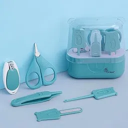 R for Rabbit Stylo Teddy New Born Baby 5 in1 Nail Grooming Kit for Baby Manicure Set with Kids Nail Cutter,Tweezer, Filer, Ear Pick and Scissors(Blue)-picture-25
