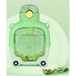 R for Rabbit Tritan BPA Free & Non Toxic Straw Sippy Water Bottle for Leak Proof Drinking Bear Theme Green - 1000 ml-picture-27