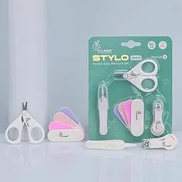 R for Rabbit Stylo Mini New Born Baby 4 in1 Nail Grooming Kit for Baby Manicure Set with Kids Nail Cutter,Tweezer, Filer and Scissors-picture-21
