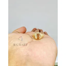 R G MART Unisex Gold-Plated Brass Finger Ring image 2