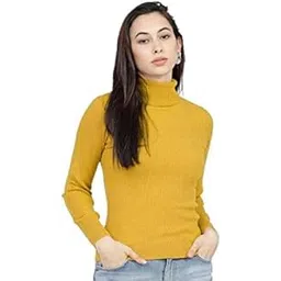 r lon Ron Ribbed Sweatshirt Winter Wear streachble Highneck/Full Sleeves Tops for Women and Girls-picture-12
