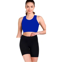 r lon Swimwear Swimming costume watar sports swimming suit Solid Women Swim-dress Blue Swimsuit-picture-11