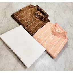 r n enterprises Men Cotton Blend Kurta Pyjama Set-picture-14