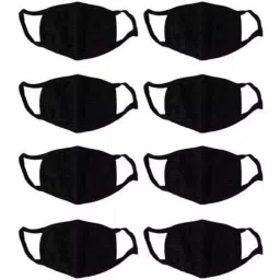 RA Accessories Black Free Size Anti Pollution Protective Face Mask (Pack of 8)-picture-28