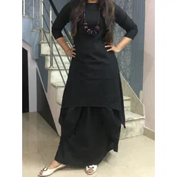 RA Creation Women Dyed Viscose Rayon Kurta & Dhoti Pants-picture-22