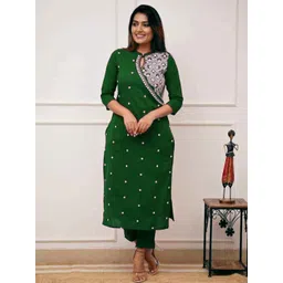 RA Creation Women Green Viscose Rayon Kurtis-picture-41