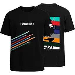 R.A. Garments Formul 25th Edition Motorsport T-Shirt 100% Cotton Car Printed Tshirt for Car Enthusiast for Men & Women Black Tshirt-picture-26