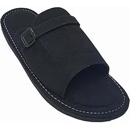 ra-rock Velvet Soft and Light Weight Rajasthani Sandal for Men |Slipper |Jaipuri Footwear (209BLKV)-picture-25