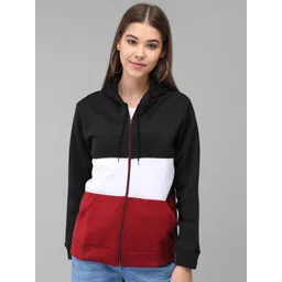 Raabta Fashion Women Colourblocked Hooded Casual Sweatshirt-picture-36
