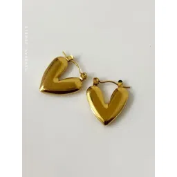 RaasRani Gold-Plated Stainless Steel Hoop Earrings-picture-39