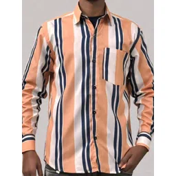 Raavi Men Comfort Opaque Striped Casual Shirt-picture-14