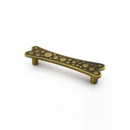 Rab Black & Gold Toned Metal Textured Matte Finish Door Handle-picture-12