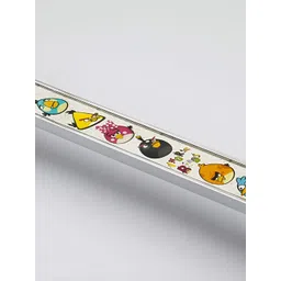 Rab Silver Toned & White Angry Bird Printed Glossy Finish Anti Tarnish Drawer Handle-picture-52