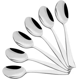 rabaabtrading Stainless Steel Spoon Set for Kitchen Tea Table Spoons Set of 6 for Dinner Lunch Disposable Stainless Steel Cutlery Set-picture-28