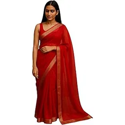 rabbaitul bait Traditional Bengali Gorod Sarees for Women Red and White Durga Puja Garad Silk Kanjivaram Goroder Lal Paar Sada Border Floral Motifs Embroidery-picture-56